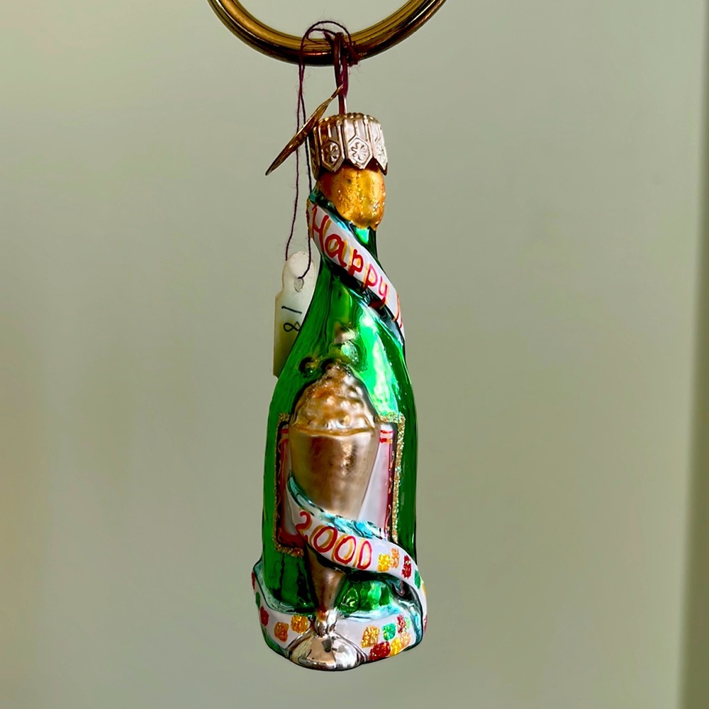 Christopher Radko Champagne Ornament
